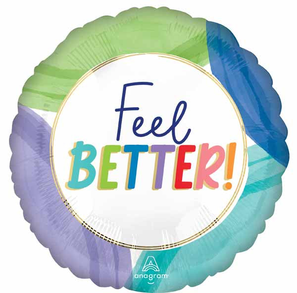 Collage Feel Better 18-Inch Round Foil Balloon
