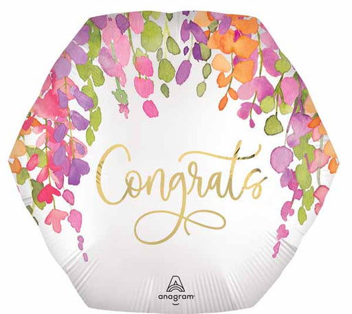 Romantic Floral Congrats 28" Foil Balloon