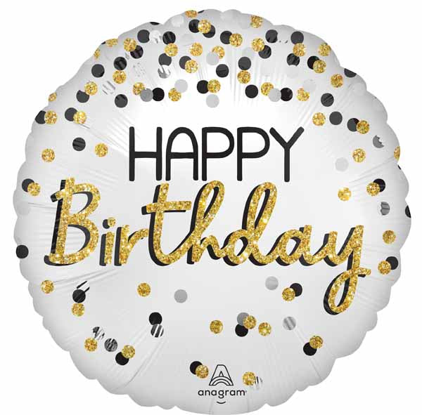 BLK SILVER GOLD HBD JUMBO RND P32 PKG