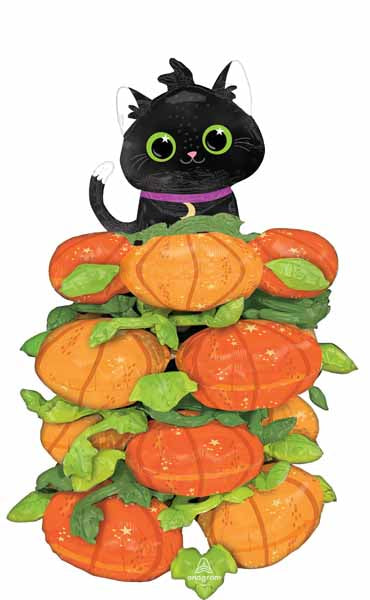 45" Halloween Pumpkin Stack Foil Balloon