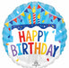 Happy Birthday Tiered Cake 18" Round Foil Balloon
