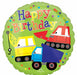 Happy Birthday Trucks 18-Inch Round Foil Balloon