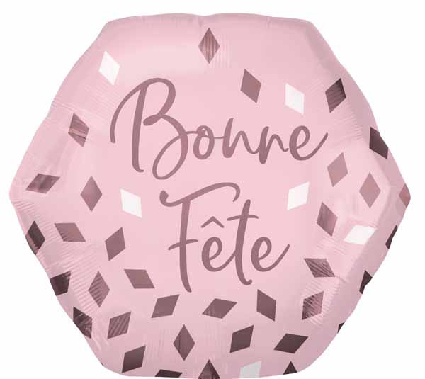 Bonne Fête Blush 23-Inch Foil Balloon