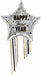 Happy New Year Celebrate Star Foil Balloon, 50 Inch