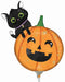 Halloween Cat & Pumpkin Mini Shape Foil Balloon