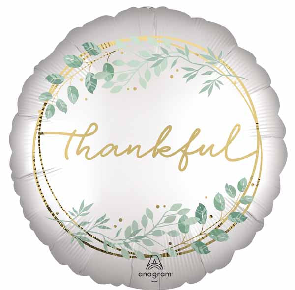 Simply Thankful 18" Round Foil Balloon