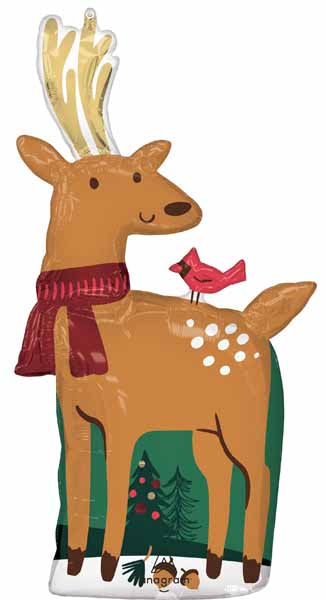 Modern Reindeer 40-Inch Foil Balloon
