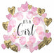 Baby Girl Watercolor 26-Inch Shaped Foil Balloon