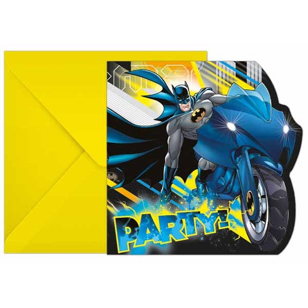 Batman Rogue Rage Die-Cut Invitations, 6 Count