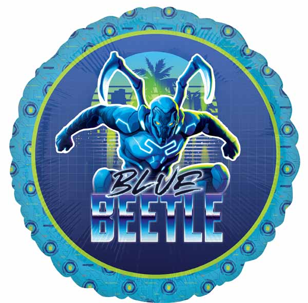 Blue Beetle 18-Inch Round Foil Balloon