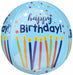 Satin Happy Birthday Celebrate 16-Inch Orbz Foil Balloon