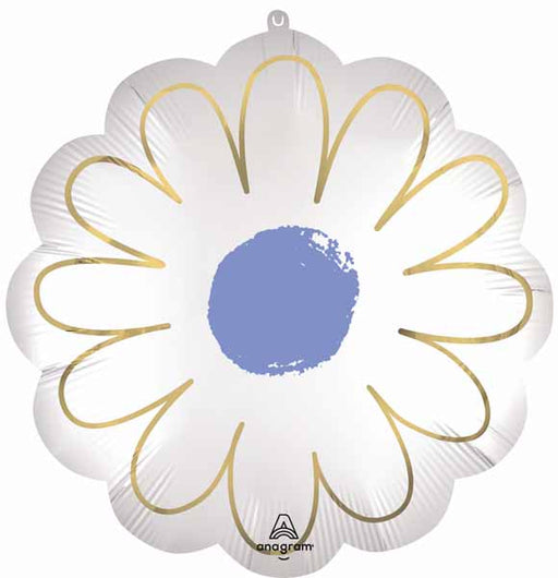 Satin Purple Daisy Foil Balloon, 21 Inch