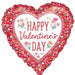 Boho Happy Valentine's Day Heart Foil Balloon, 18 Inch