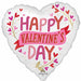 Happy Valentine's Day Botanical Traces Jumbo Heart Foil Balloon