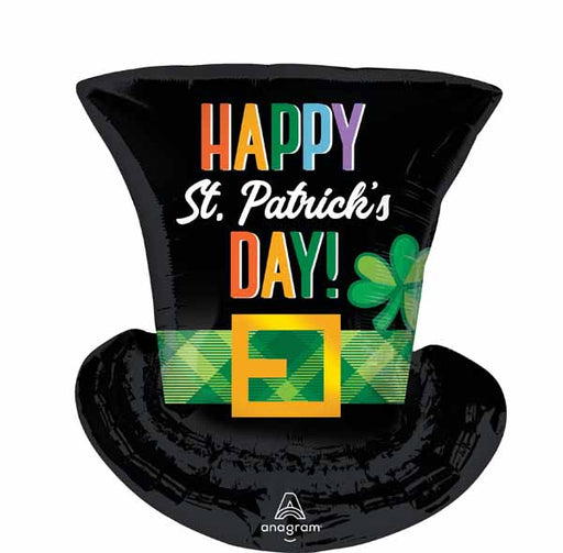 St. Patrick's Day Top Hat Foil Balloon, 24 Inch