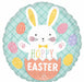 Hoppy Easter Bunny 18-Inch Round Foil Balloon