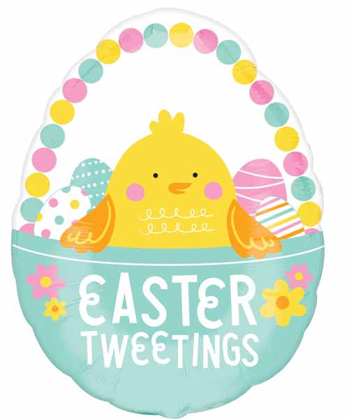 Easter Tweeting Chick 25" Shaped Foil Balloon