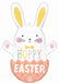 Hoppy Easter Bunny 32" Shaped Foil Balloon