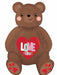 Love Bear Sitter 20-Inch Foil Balloon