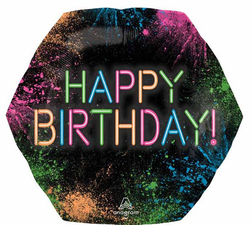 Let's Glow Crazy Happy Birthday 23-Inch Foil Balloon