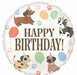 Pawsome Party Happy Birthday 28" Jumbo Round Foil Balloon