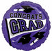 Purple School Colors Graduation Foil Balloon, 18 Inch