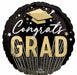 Stripes Grad 18" Round Foil Graduation Balloon