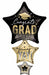 42-Inch Stripes Grad Stars Foil Graduation Balloon
