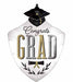 Caps Off Grad 30-Inch Shaped Foil Balloon