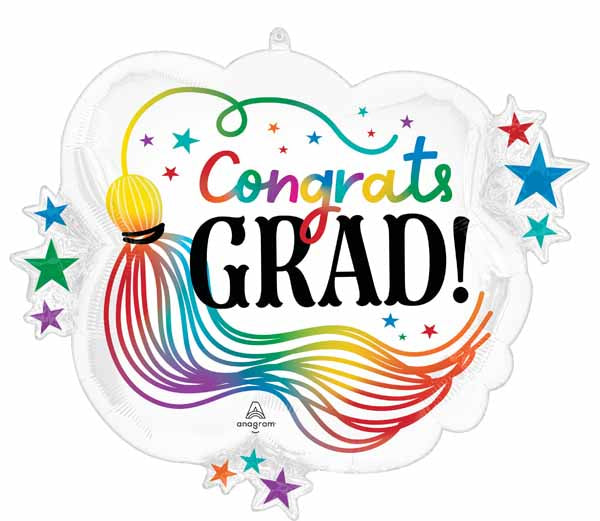 Grad Playful Wiggles 28-Inch Shaped Foil Balloon