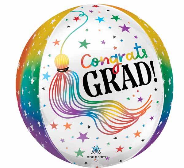 Grad Playful Wiggles 16-Inch Orbz Foil Graduation Balloon