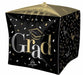 Class Dismissed 16-Inch Cubez Graduation Foil Balloon