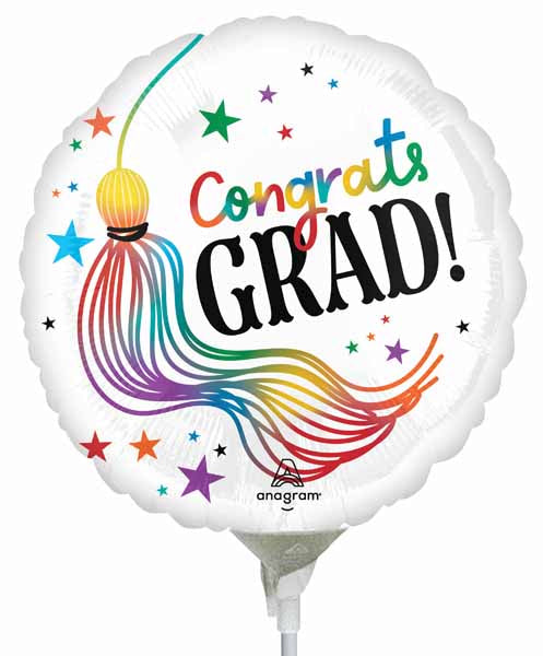 Grad Playful Wiggles 9-Inch Round Foil Balloon