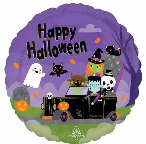 Halloween Monster Mingle 18-Inch Round Foil Balloon