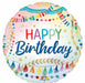 Birthday Streamers 18-Inch Round Foil Balloon