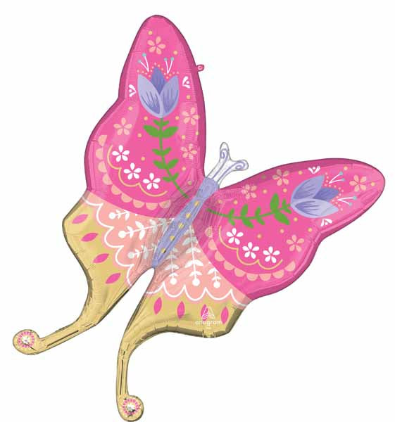 Cheer Butterfly 33-Inch Foil Balloon