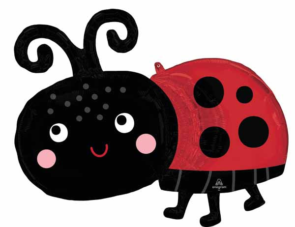 Happy Ladybug 31-Inch Shaped Foil Balloon