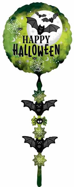Glow Batty Halloween 69-Inch AirWalker Foil Balloon