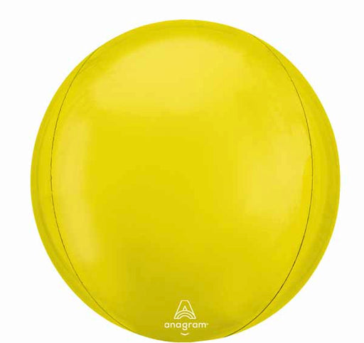 Vibrant Yellow 16-Inch Orbz Foil Balloon
