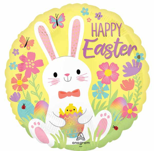 Easter Bunny Love 18" Round Foil Balloon