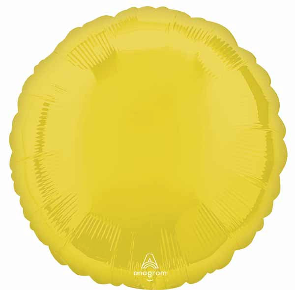 Vibrant Yellow 18" Round Foil Balloon