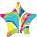 Vibrant Macro Marble 19-Inch Star Foil Balloon