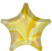 Gold Macro Marble Star Foil Balloon, 19 Inch