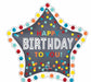 Confetti Happy Birthday to You 34-Inch Foil Balloon