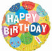 Sunny Balloons Happy Birthday 18-Inch Round Foil Balloon