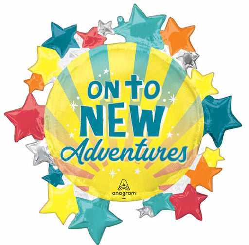 On to New Adventures 30" Shaped Foil Balloon