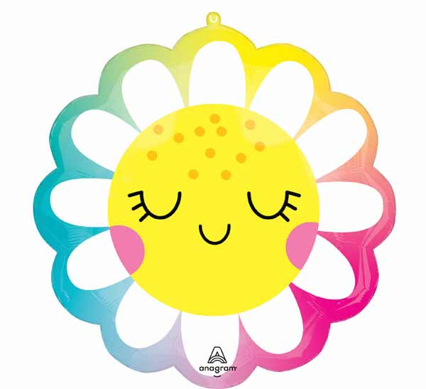 Happy Daisy 21-Inch Flower-Shaped Foil Balloon