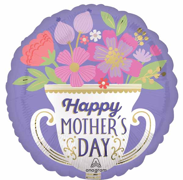 Happy Mother's Day Trophy 18-Inch Round Foil Balloon