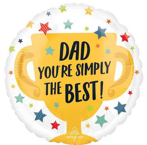 Simply the Best Dad 18" Round Foil Balloon