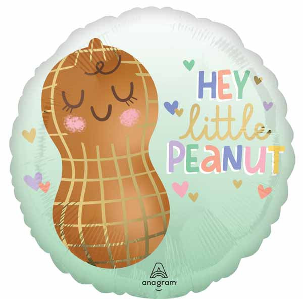 Hey Little Peanut 18-Inch Round Balloon